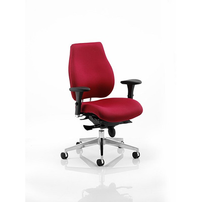 Chiro Plus 'Ergo' Posture Chair with Arms Wine Fabric