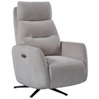 Seneca Fabric Electric Recliner Chair In Natural