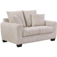 Selden Fabric 2 Seater Sofa With Black Legs In Mocha