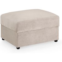 Millburn Plush Velvet Foot Stool In Mocha