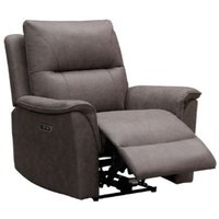 Keller Fabric Electric Recliner 1 Seater Sofa In Truffle