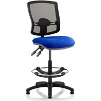 Eclipse Blue Deluxe Office Chair With No Arms And Rise Kit