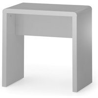 Magaly Wooden Dressing Stool In Grey High Gloss