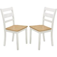 Rubin Oak And Grey Wooden Dining Chairs In Pair