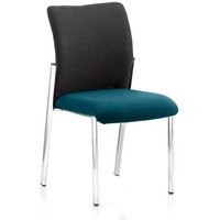 Academy Black Back Visitor Chair In Maringa Teal No Arms