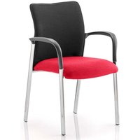 Academy Black Back Visitor Chair In Bergamot Cherry With Arms