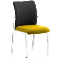 Academy Black Back Visitor Chair In Senna Yellow No Arms