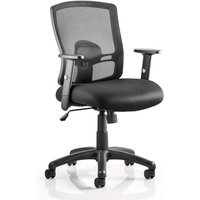 Portland Task Black Back Office Chair With Black Seat