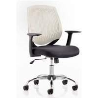 Dura Task Office Chair In White With Arms