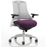 Flex Task White Frame White Back Office Chair In Tansy Purple