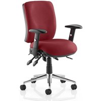 Chiro Medium Back Office Chair In Ginseng Chilli With Arms