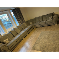 Verona Corner Sofa 9 Seater Universal Scatter Back Grey