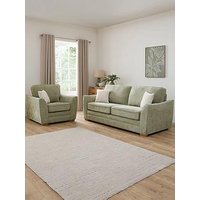 Very Home Trinity Fabric 3 Seater Sofa + Armchair (Buy & Save!)