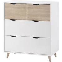 Stockholm 4 Drawer Chest White Oak