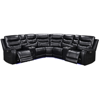 Forbes Electric Recliner Corner Sofa Aire Leather