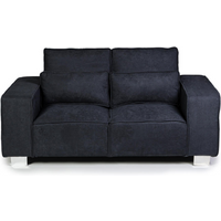 Broadgate 2 Seater Sofa Black Kensington Fabric
