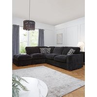 Very Home Monaco Left Hand Corner Fabric Chaise Sofa With Footstool