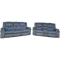 Berlin 3+2 Electric Recliner Sofa Set in Grey Micro Fabric