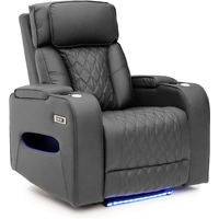 Tech 11 Smart Grey Electric Recliner Chair Aire Leather