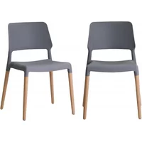 LPD Riva Set of 2 Grey Dining Chairs
