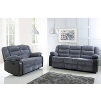 Rio Recliner 3+2 Sofa Set Grey Cord