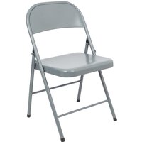Matt Grey Metal Folding Chair