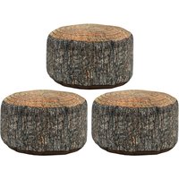 Explore Nature Small Indoor or Outdoor Classroom Tree Stump Stools - Pack of 3