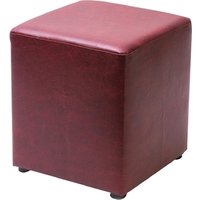 Cube Faux Leather Bar Stool Garnet (Pack of 2)