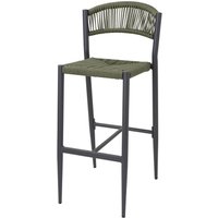 Bolero Eden PE Twist Rattan Outdoor Bar Stool Green (2 Pack)
