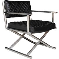Silver Frame Directors Vintage Leather Armchair
