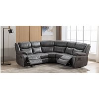 Monte Recliner Cinema Corner Sofa Suite Grey Fabric 2+C+2