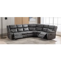 Monte Recliner Cinema Corner Sofa Suite Grey Fabric 3+C+2