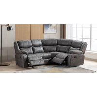 Monte Recliner Cinema Corner Sofa Suite Grey Fabric 2+C+1