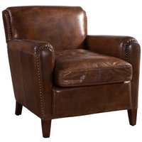 Eccentric Vintage Distressed Leather Club Chair