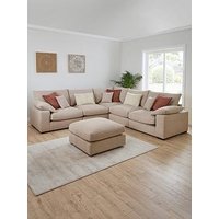 Very Home Aston Double Arm Modular Corner Sofa With Footstool