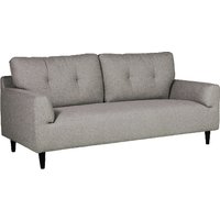 Harringay Fabric 3 Seater Sofa With Black Legs In Charcoal