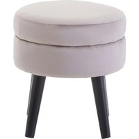 Lagos Velvet Seating Stool In Mink