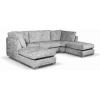 Brixton U Shaped Sofa Silver