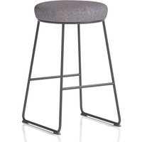 Teaneck Fabric Stool With Metal Frame In Rivet Fuse
