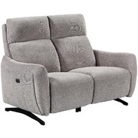 Revere Fabric Electric Recliner 2 Seater Sofa In Natural