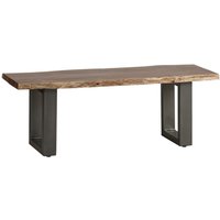 Catila Live Edge Medium Wooden Dining Bench In Oak