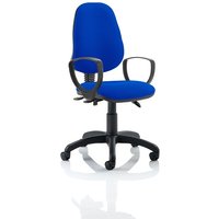 Redmon Fabric Office Chair In Blue With Loop Arms