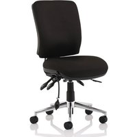 Chiro Fabric Medium Back Office Chair In Black No Arms