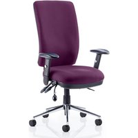 Chiro High Back Office Chair In Tansy Purple With Arms