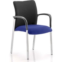 Academy Black Back Visitor Chair In Stevia Blue With Arms