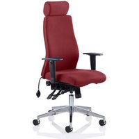 Onyx Headrest Office Chair In Ginseng Chilli With Arms