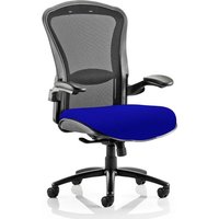 Houston Heavy Black Back Office Chair With Stevia Blue Seat