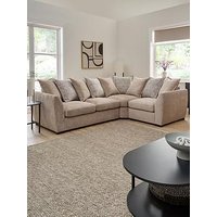 Very Home Havana Fabric Right Hand Double Arm Corner Group