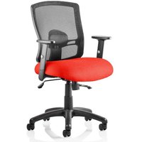 Portland II Black Back Office Chair With Bergamot Cherry Seat