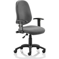 Eclipse Plus I Office Chair In Charcoal With Adjustable Arms